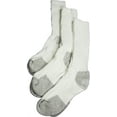 thumbnail image 1 of Private Label - Mens Cushion Crew Socks Pack of 3 White Wide Rib 1 / onesize, 1 of 3