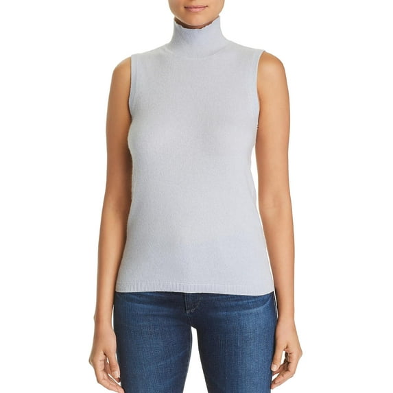 Private Label Womens Cashmere Ribbed Trim Tank Top Sweater