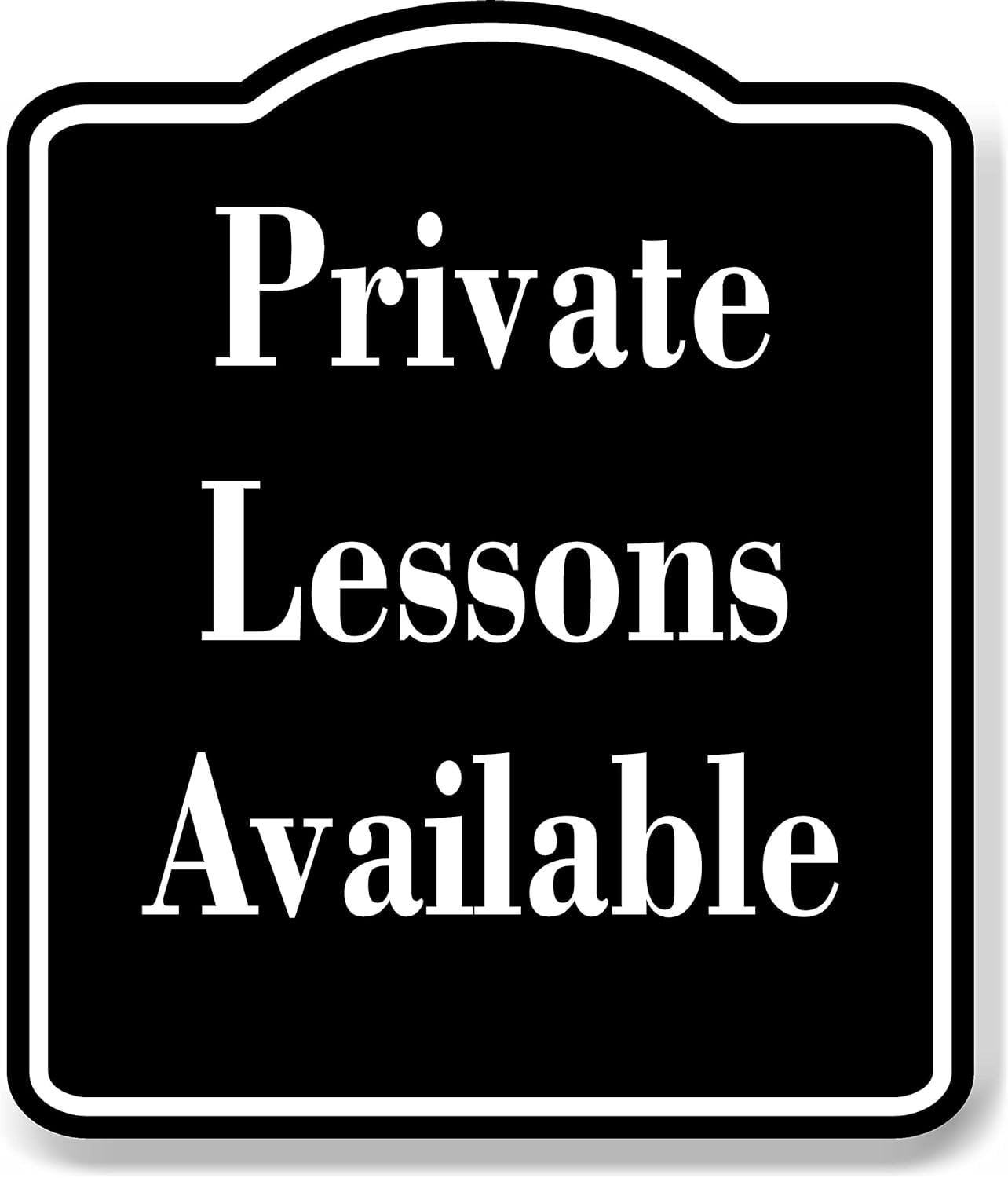 Private Lesson Sign Private Lessons Available Range Gun Archery BLACK Aluminum Composite ...