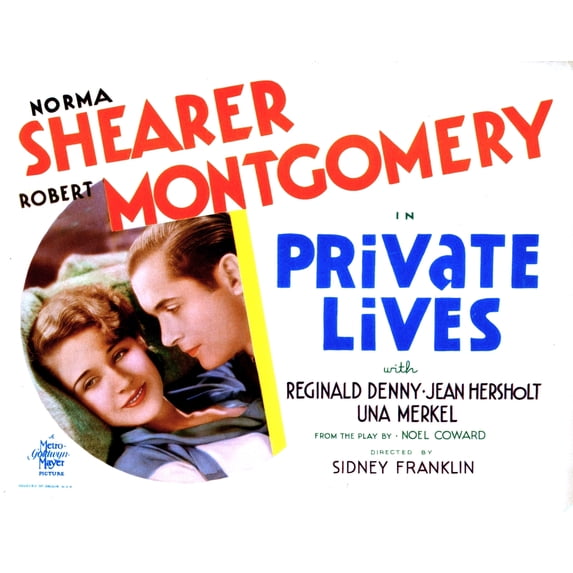 Private Lives From Left Norma Shearer Robert Montgomery 1931 Movie Poster Masterprint (28 x 22)