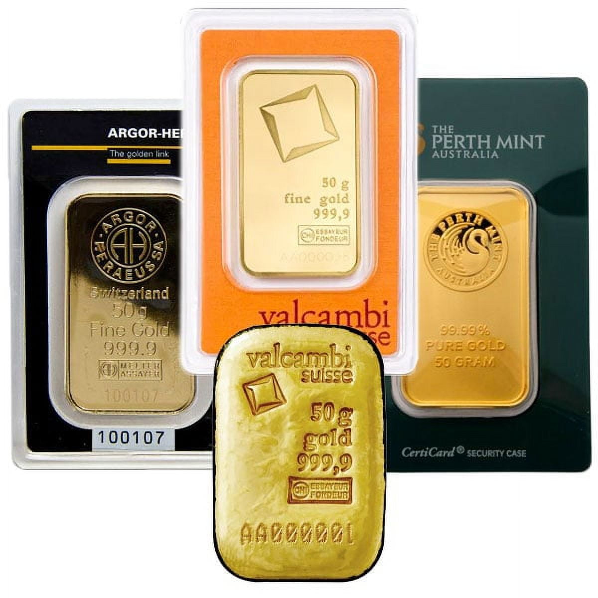 Private Mint 50 Gram Gold Bar, .9999 Pure (Brand our Choice Private Mint 50 Gram Gold Bar, .9999 Pure (Brand our Choice