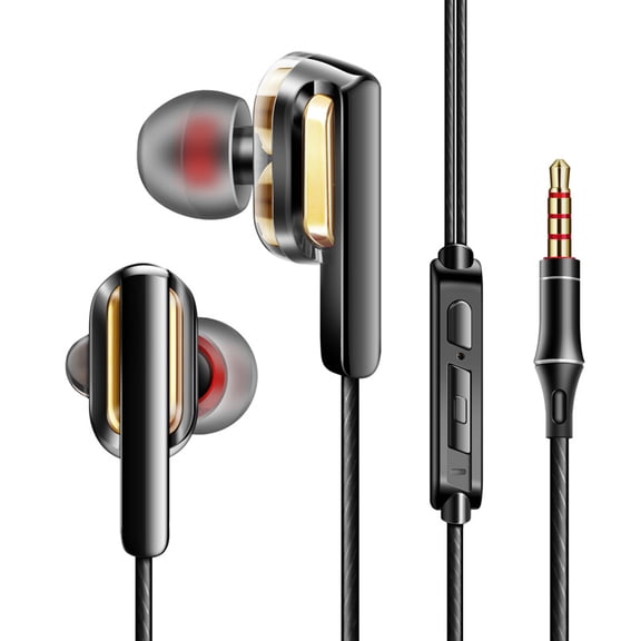 Private Model X3 Wired Headset Double Moving Coil Dynamic Bass Boost Music