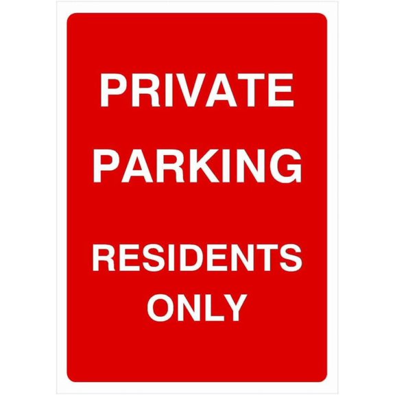 Private Parking Residents Metal Tin Sign - 8x12 Inch - Caution Safety Warning Security Indoor & Outdoor Home Office Work