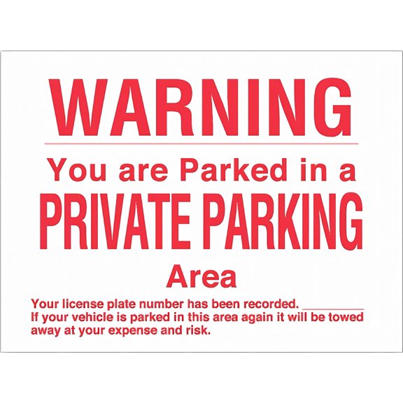 Private Parking Roll Parking Metal Sign - 12×8 Inches, Notice Danger Warning, Outdoor Indoor Vehicle Decor