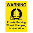 thumbnail image 1 of Private Parking Wheel Clamping Sign Parking Signs & Permits Metal Sign Tin Sign 12x16 Inch - Caution Safety Warning Security Signs Indoor & Outdoor Signs for Home, Office, Work, 1 of 5