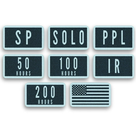 Private Pilot Milestone Patch Set, Hook and Loop Patches, Earn Your Private Pilot's License Progress Patches, Tactical Patches, Tactical Gear for Backpacks, American Flag Patch Included