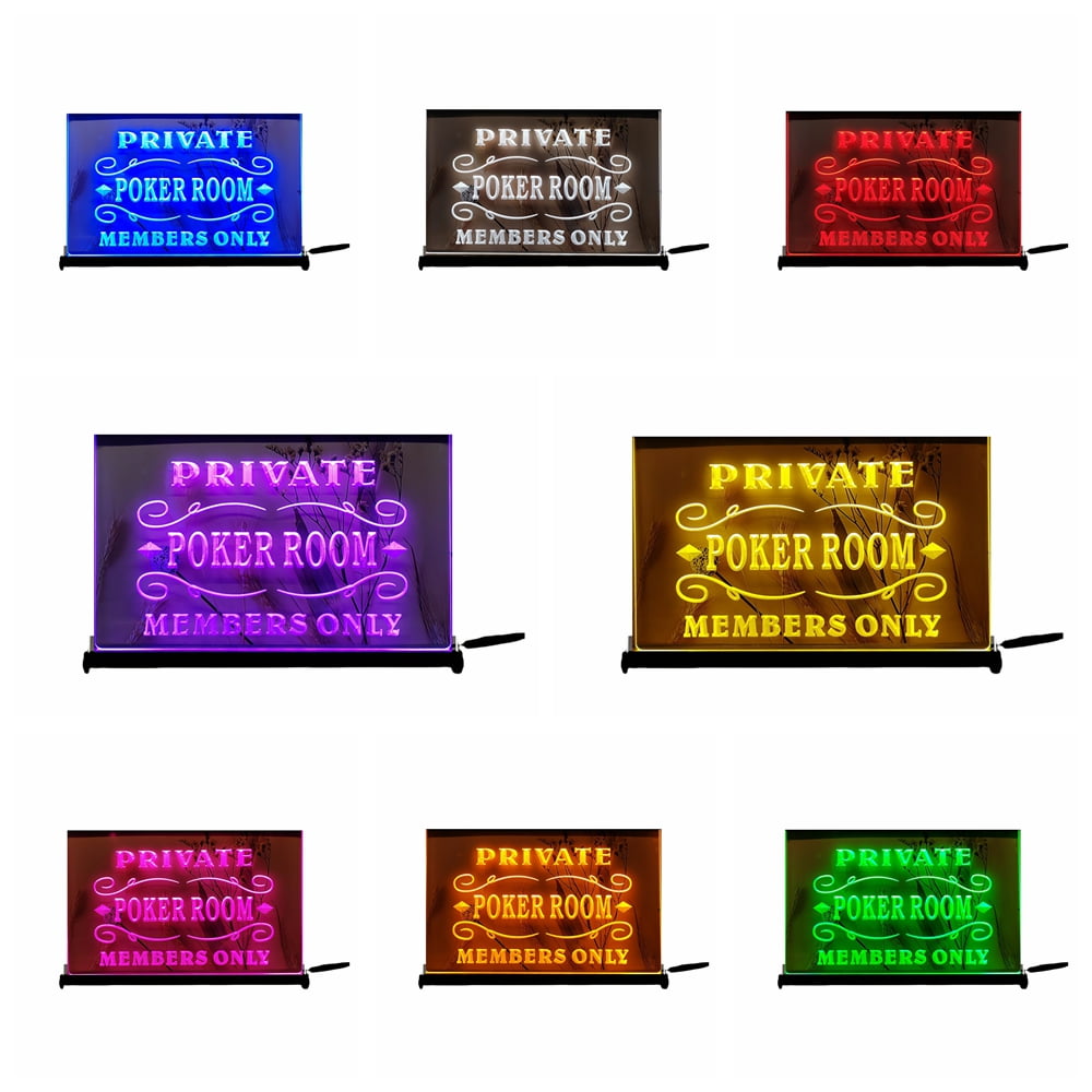 Private Poker Room Member Room Vintage LED Neon Sign-Posters,3DCarving ...