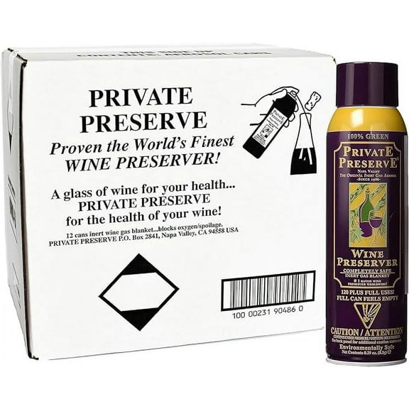 Private Preserve Wine Preservation System- Case Pack - 12 Cans