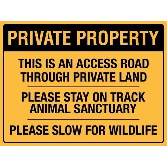 Private Property Access Road Rust Free Aluminum Sign, Professional Graphic Plaque for Indoor Outdoor, Private Road Notice Sign, 8x12 Inch