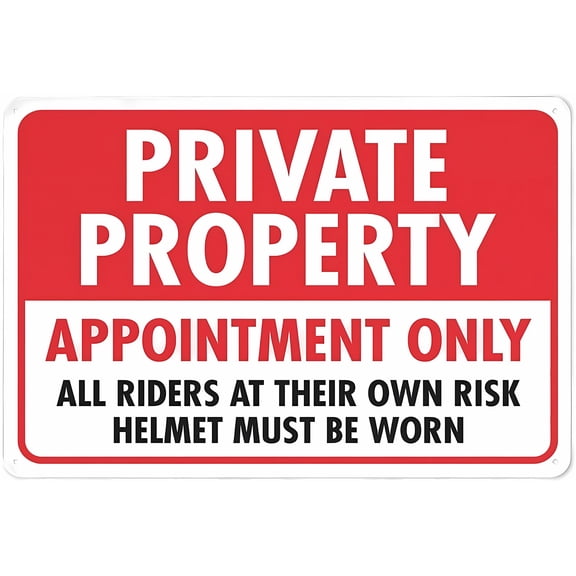 Private Property Appointment Only Sign - 8"x12" UV Printed Aluminum Outdoor Sign, Weatherproof Security Sign for Home Business, Office, Appointment Requirement