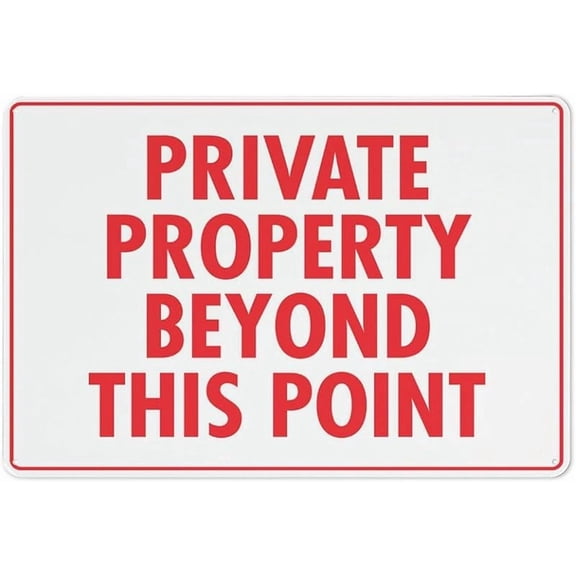 Private Property Beyond This Point Sign Safe Sign, Signs Outdoor, 12 X 8 In, Sign For Home, Business, Driveway Alert