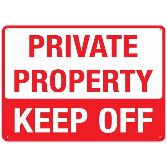 Private Property Keep Off Outdoor, Uv Printed Rust Free Aluminum 12 X 8 In,Yard Sign For Home, Business, Driveway Alert
