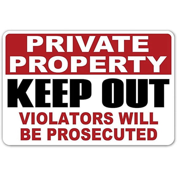 Private Property Keep Out Violators Will Be Prosecuted Vinyl Decal Bumper Sticker 4 X 6