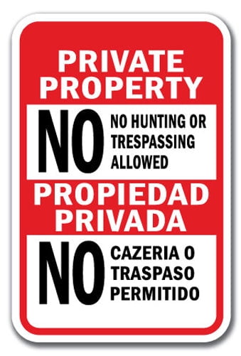 "Private Property No Trespassing" Sign - 18x18 Inch HDPE, Weatherproof, Made In USA - View #11