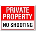 thumbnail image 1 of Private Property No Shooting Sign Notice Signs Private Property Signs Metal Tin Sign 8x12 Inches Caution Danger Safety Security Warning Notice Signs, 1 of 5