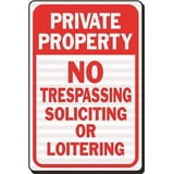 Private Property / No Trespassing Sign (2-Pack) - 10x14 Inch Rust-Free Aluminum, Made In USA By Sigo Signs