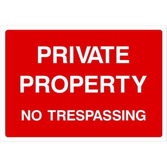 Private Property No Trespassing Parking & Permits Metal Tin Sign - 8x12 Inch - Caution Safety Warning Security Indoor & Outdoor Home Office Work