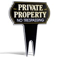 thumbnail image 1 of Private Property No Trespassing Sign - Reflective Dibond Aluminum 15" X12" Metal Yard Signs to Protect Your House, 1 of 8