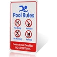 thumbnail image 1 of Private Property No Trespassing Sign,The Dog Aluminum Warning Sign,Reserved Parking Sign,Pool Rules Signs,Street Caution Yard Signs (02), 1 of 5