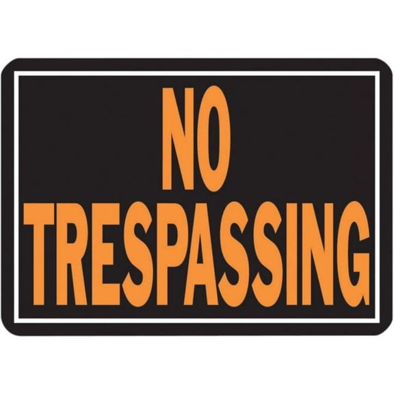 Private Property No Trespassing Tin Sign 8" x 12" Orange/Black, Industrial Wall Metal Plaque Artwork for Home Decoration Room Decor Gift