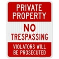 thumbnail image 1 of Private Property No Trespassing, Violators Prosecuted Sign,, 1 of 1