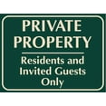 thumbnail image 1 of Private Property Residents and Invited Guests Only Sign Metal Tin Sign Caution Danger Safety Security Warning Notice Signs, 1 of 1