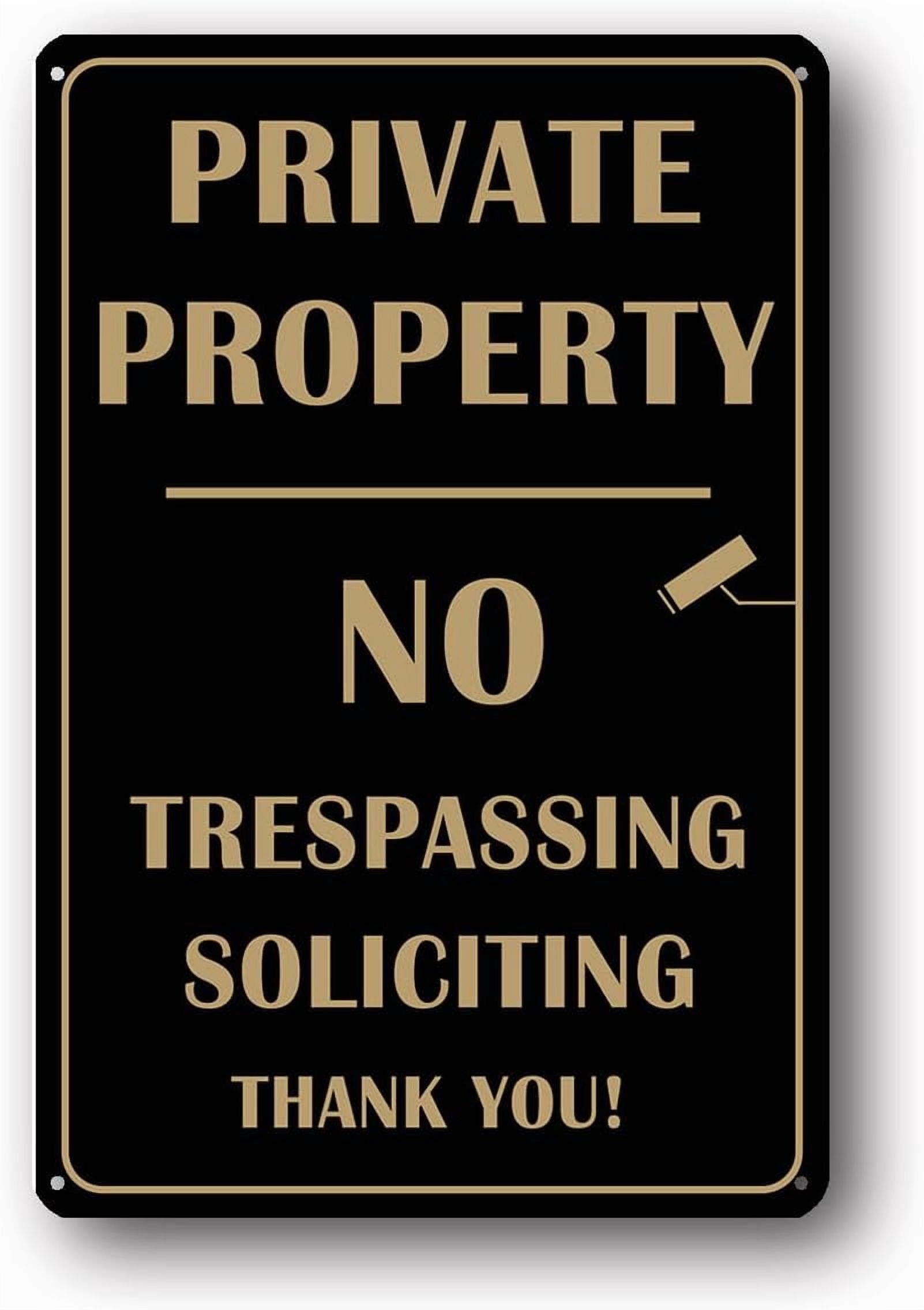Private Property Sign for Yard,No Soliciting NO Trespassing Garden ...