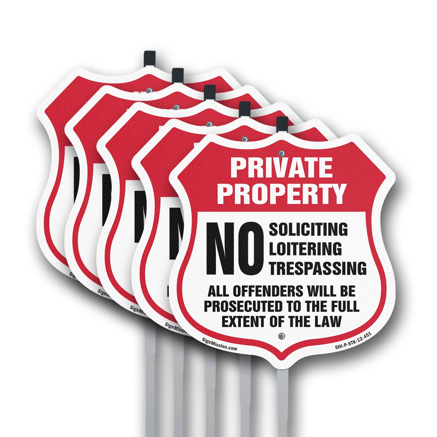 Offending Image Sign Private Property No Soliciting Loitering Trespassing All Offenders Will ...