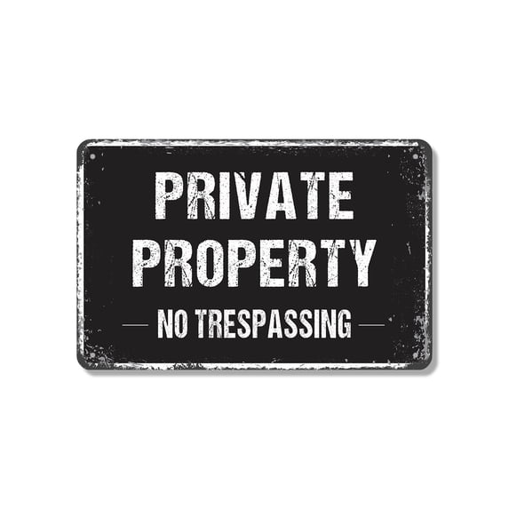 Private Property No Trespassing 10 Inch x 14 Inch Novelty Aluminum Metal Sign No Soliciting No Shortcuts Weatherproof Perfect for Yards Driveways Fences Fun Gift for Homeowners