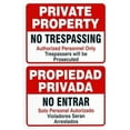 thumbnail image 1 of Private Property No Trespassing Sign, Authorized Personnel Only Bilingual Warning Sign, Private Property Metal Signs for Business Home Wall Caution Custom Decor 8 x 12 Inch, 1 of 4