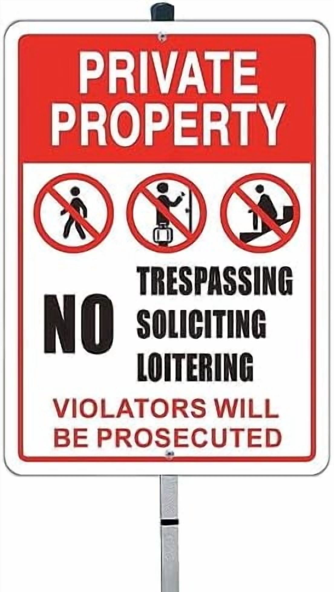 Private Property No Trespassing Sign Violators Will Be Prosecuted 8 x ...