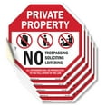 thumbnail image 1 of Private Property No Trespassing Soliciting Loitering All Offenders Will Be Prosecuted to The Full Extent of The Law (5 Pack) 6 inch X 6 inch Octagon Vinyl Label Decal Sticker Weather, 1 of 5