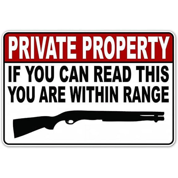 Private Property Warning Label If You Can Read This Vinyl Decal Bumper Sticker 4 Inches X 6 Inches
