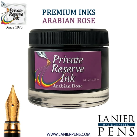 Private Reserve Ink, 60ml Fountain Pen Ink Bottle - Arabian Rose (PR17030)