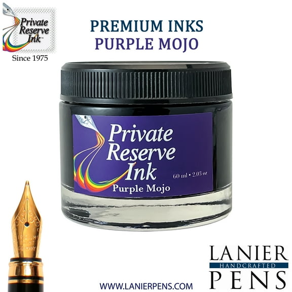 Private Reserve Ink, 60ml Fountain Pen Ink Bottle - Purple Mojo (PR17020)