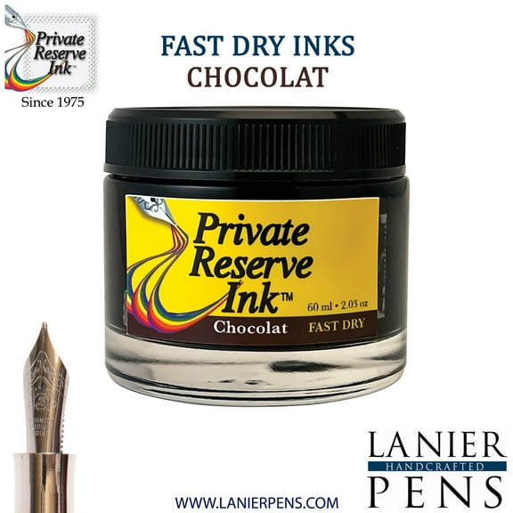 Private Reserve Ink, 60ml Ink Bottle - Chocolat - Fast Dry Ink (PR17040)