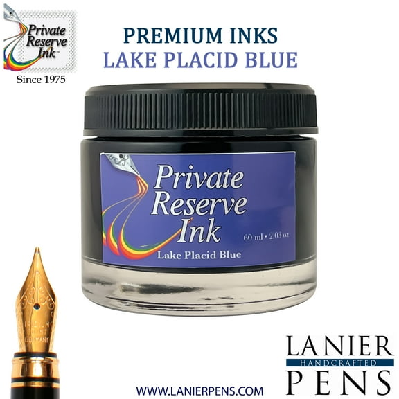 Private Reserve Ink, 60ml Ink Bottle - Lake Placid Blue (PR17032)