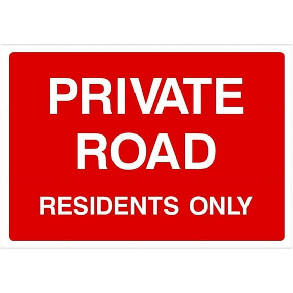 Private Road Residents Only Sign Parking Signs & Permits Metal Sign Tin Sign 8x12 Inch - Caution Safety Warning Security Signs Indoor & Outdoor Signs for Home, Office, Work