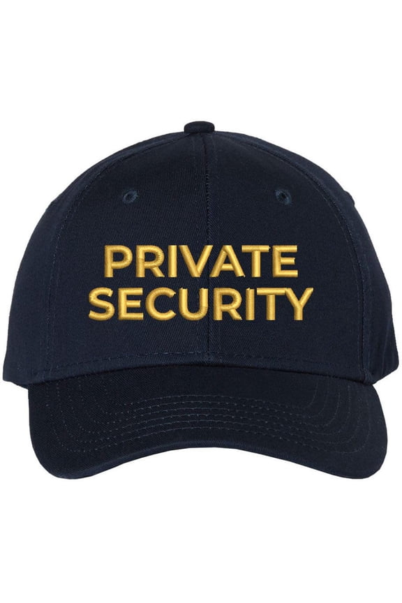 Private Security Embroidered Baseball Cap Guard Officer Detective Personal Protection Work Hat (NavyBlue)