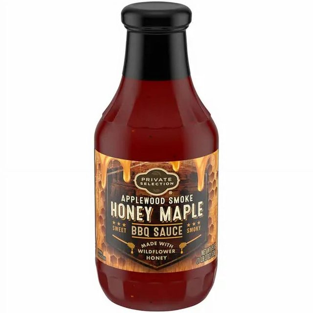 Private Selection Applewood Smoke BBQ Sauce Honey Maple 19 oz Pack of