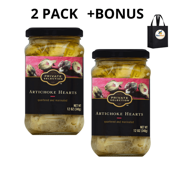 Private Selection Artichoke Hearts Quartered And Marinated 12 OZ (340g) , 2 Pack + Bonus