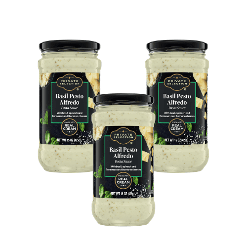 Private Selection Basil Pesto Alfredo Pasta Sauce, 3 Pack, 15 oz