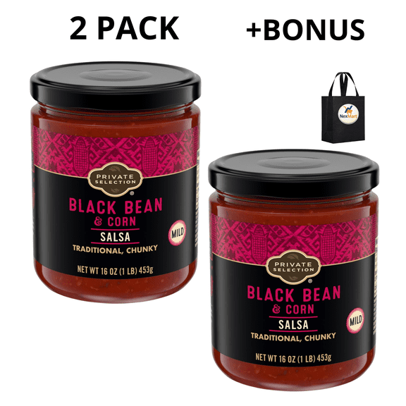 Private Selection Black Bean & Corn Salsa 16, 2 Pack + Bonus
