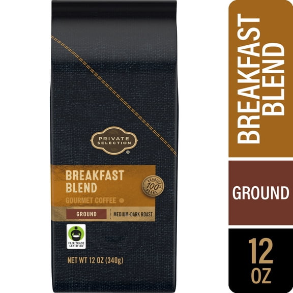 Private Selection Breakfast Blend Medium-Dark Roast Ground Coffee 12 oz - Pack of 1