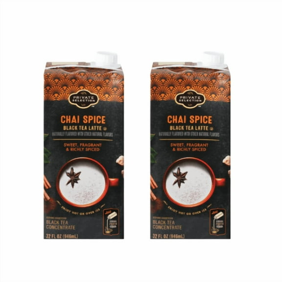 Private Selection Chai Spice Black Tea Latte Concentrate, 2 Pack, 32 fl oz