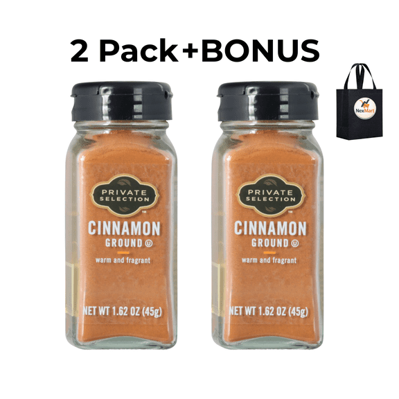 Private Selection Cinnamon Ground Warm and Fragrant 1.62 OZ (45g), 2 Pack + Bonus