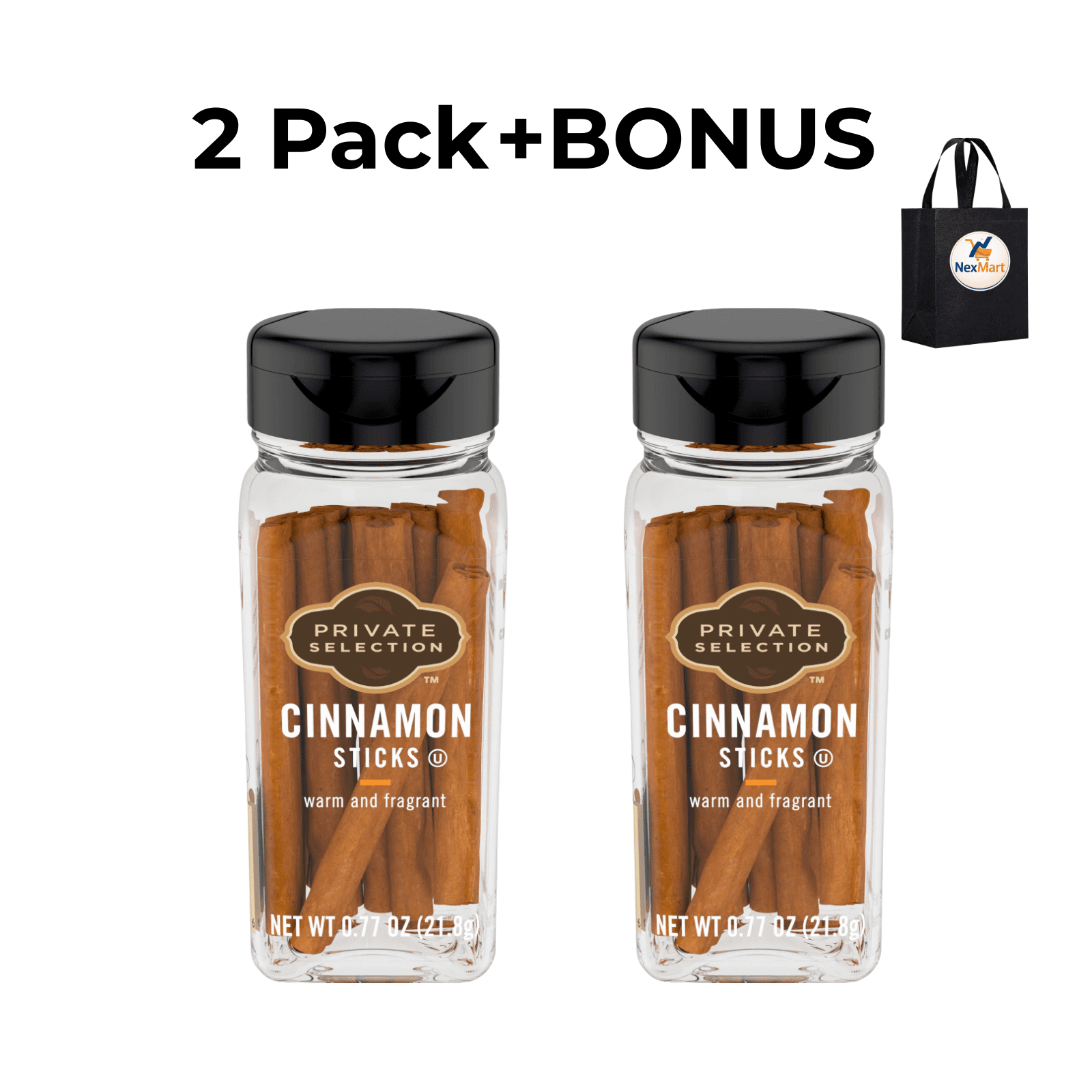Private Selection Cinnamon Sticks Warm Fragrant 0.77 oz , 2 Pack + Bonus