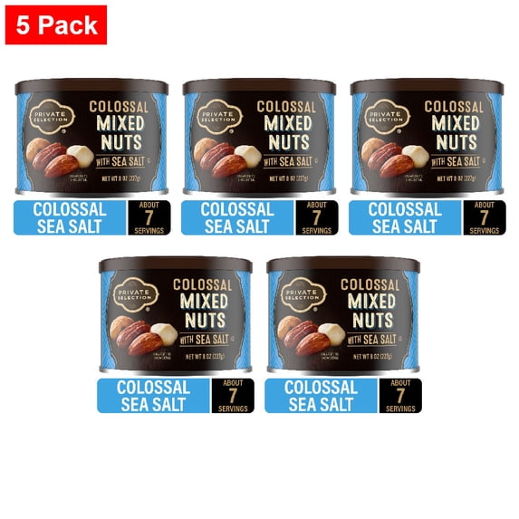 Private Selection Colossal Sea Salted Mixed Nuts 8 oz - 5 Pack