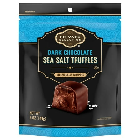 Private Selection Dark Chocolate Toffee Truffles with Sea Salt 5 oz - Pack of 2
