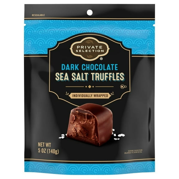 Private Selection Dark Chocolate Toffee Truffles with Sea Salt 5 oz - Pack of 2